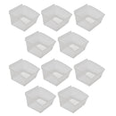 CrownWall Universal Slatwall Clear Storage Bins (Small - 10 Pack)