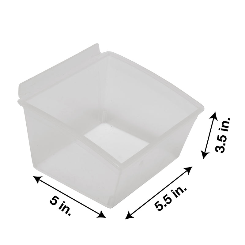 CrownWall Universal Slatwall Clear Storage Bins (Small - 10 Pack)
