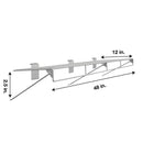 CrownWall 12" x 48" Wire Shelf with Rail - FOR USE WITH 6" PANELS
